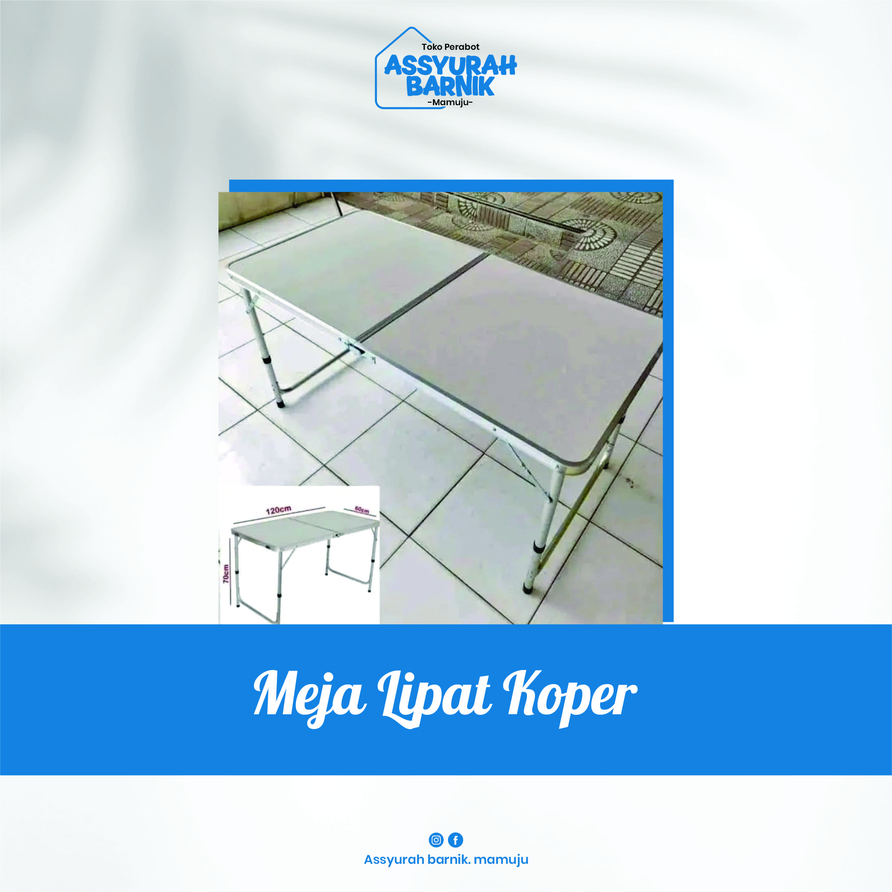 Meja Lipat Koper