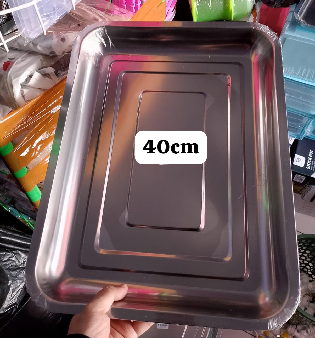 Nampan kotam 40cm stenlis