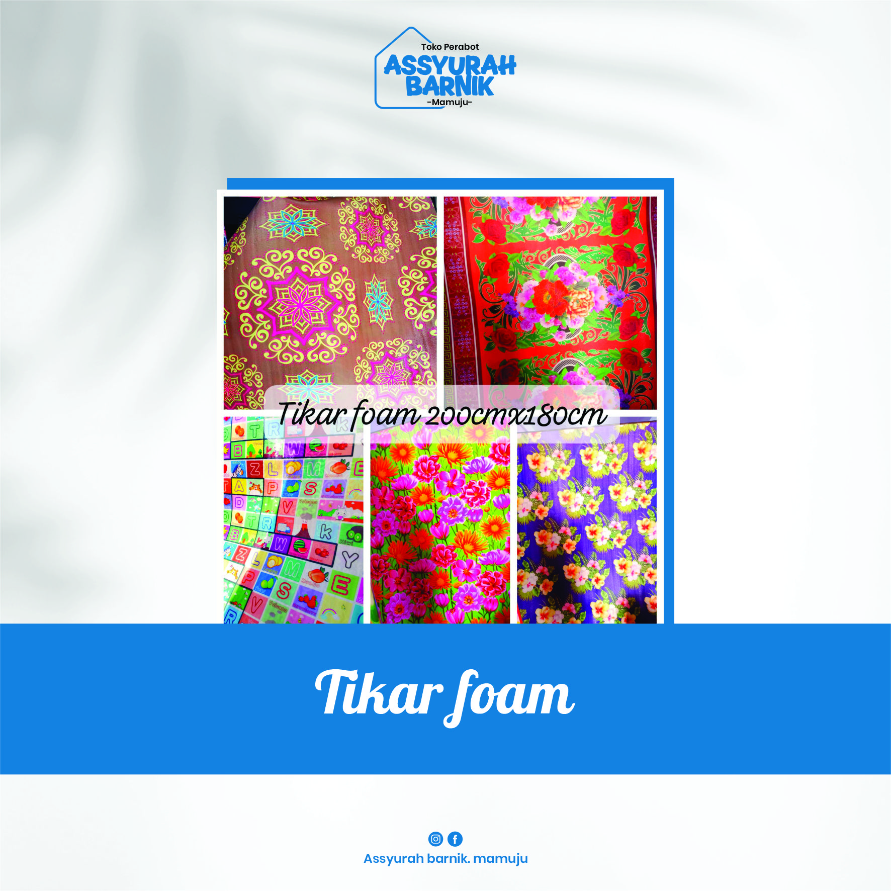 Tikar foam bahan busa foam teba