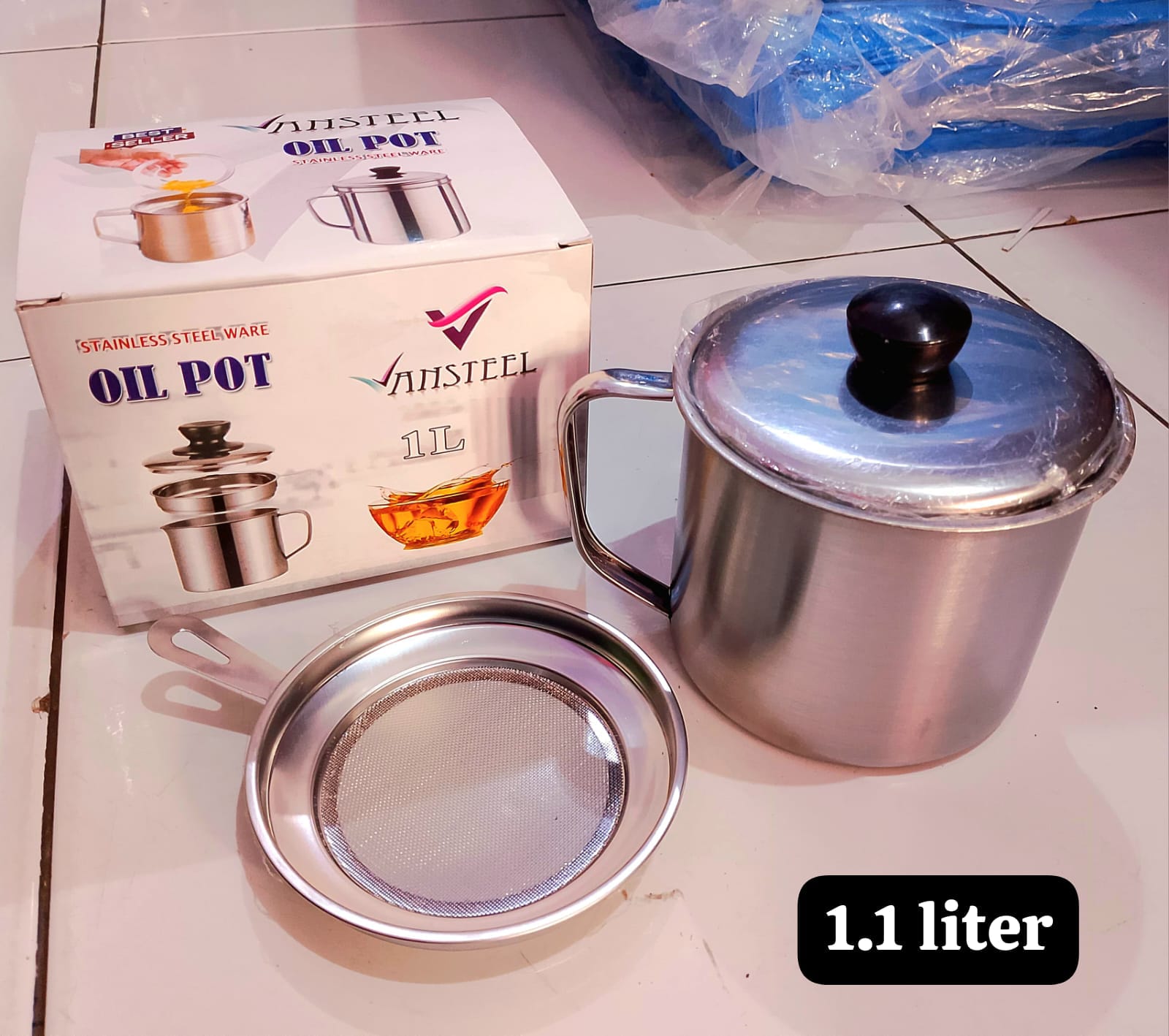 Oilpot stenlis 1liter