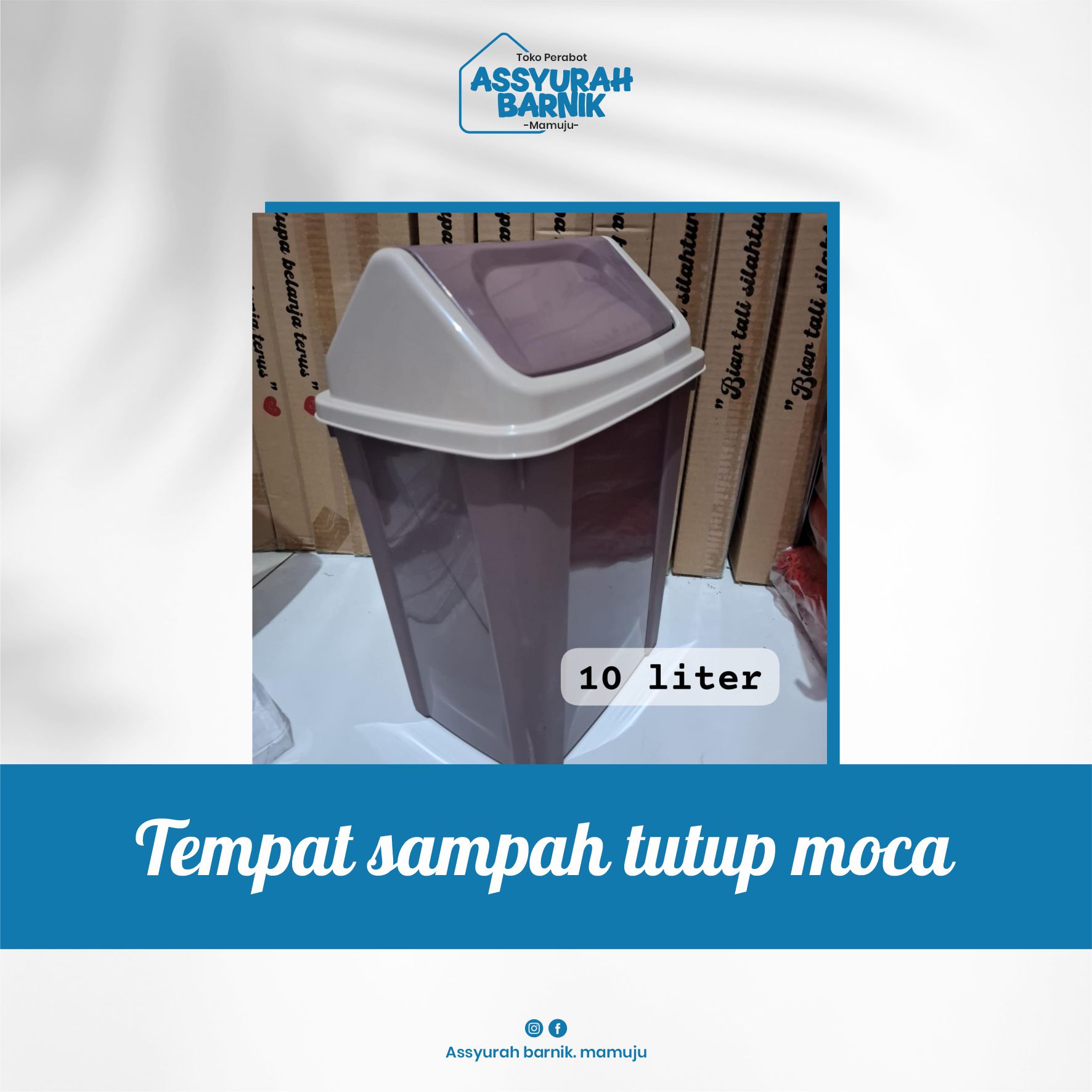 Tempat sampah tutup moca