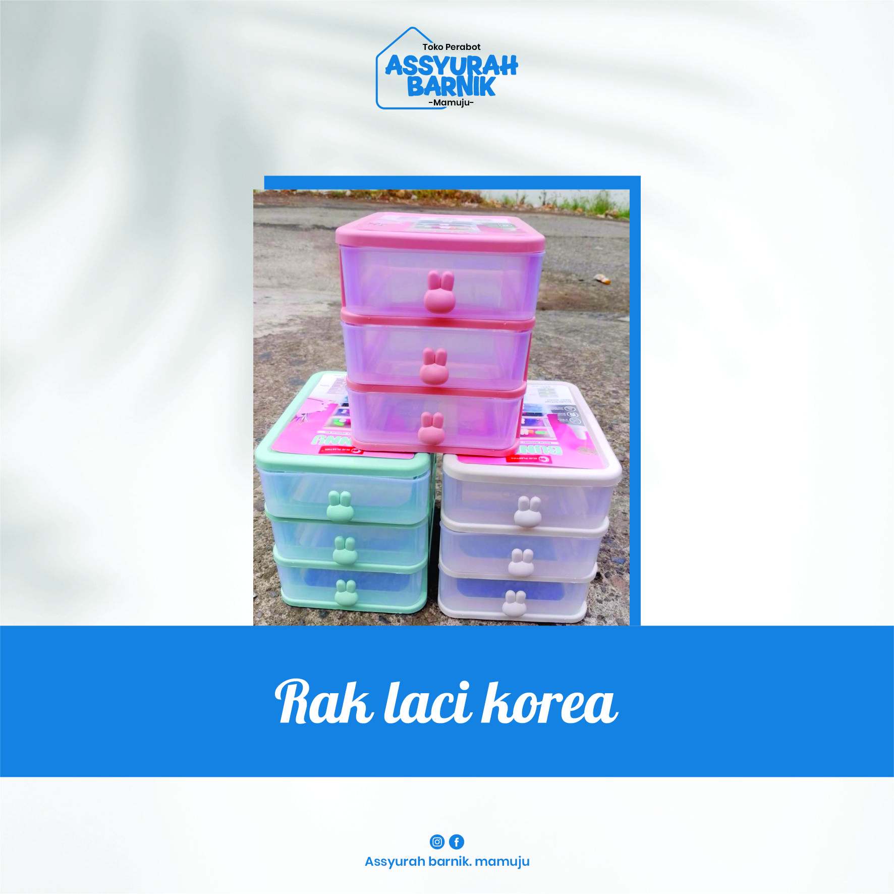 Rak laci korea bunny 3 susun