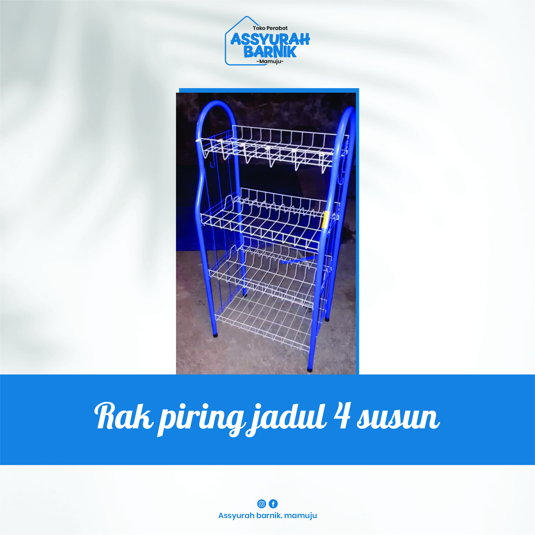 Rak piring jadul 4 susun
