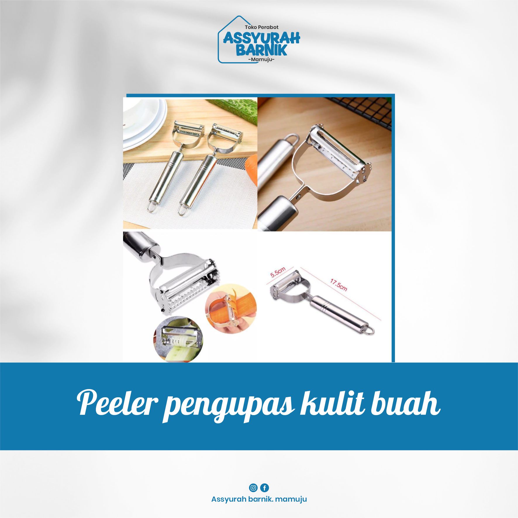 Peeler pengupas kulit buah 2in1