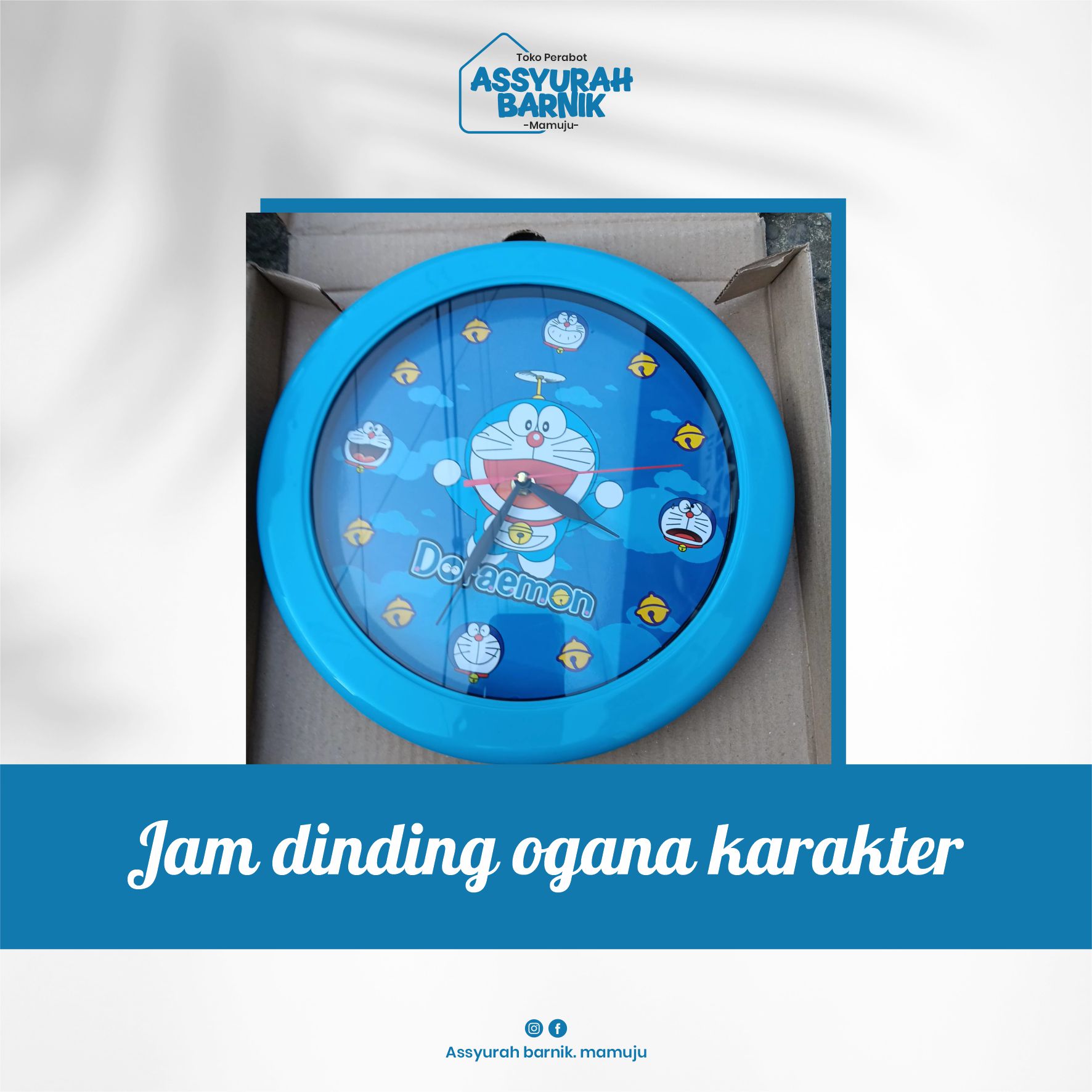 Jam dinding ogana karakter diameter 30 cm