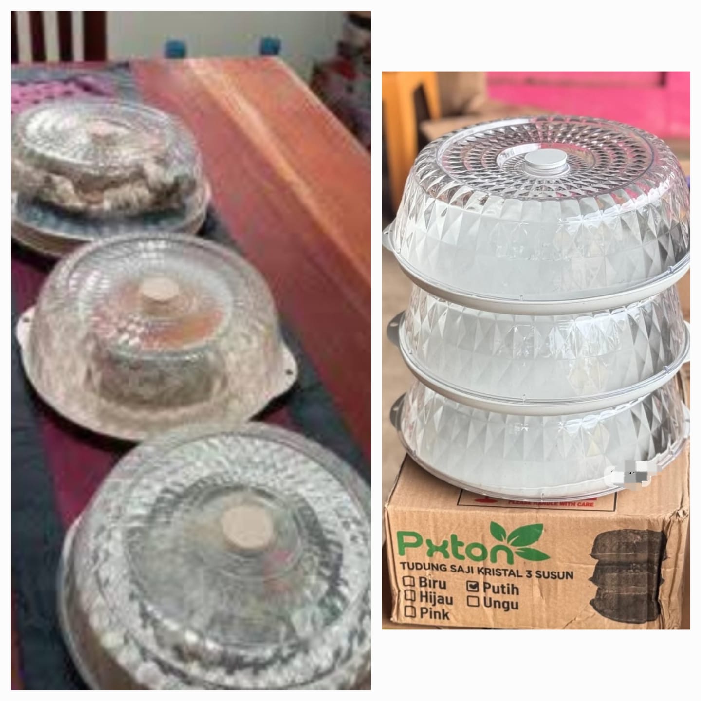 Tudung saji kristal 3susun