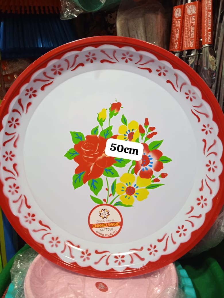 Nampan jadul bunga 50cm